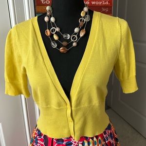 EUC V-neck Cropped Button-Up Lightweight Cardigan